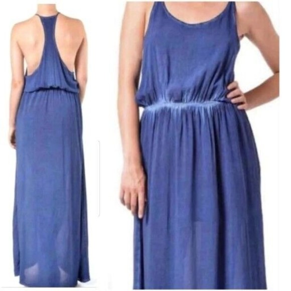 Betro Simone Womens Racerback Maxi Dress Royal Blue Sz M - Picture 1 of 15